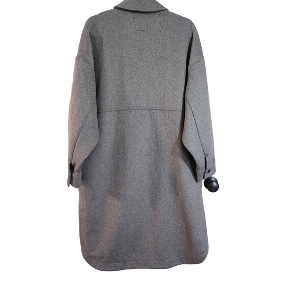 Zara Wool Blend Long Oversized Overshirt Schacket Coat Bloggers Favorite - Picture 5 of 14